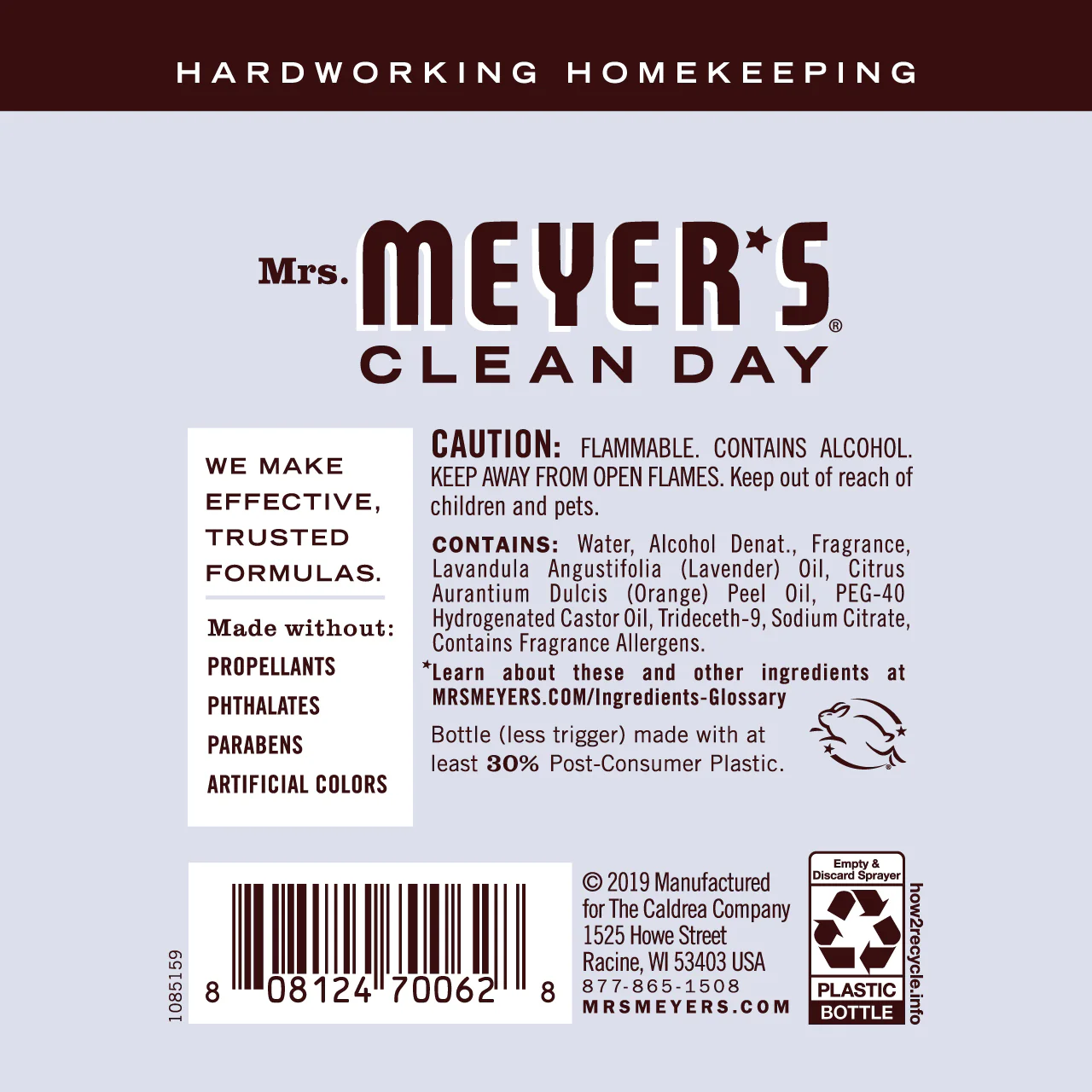 Mrs. Meyer's Lavender Room Freshener Spray – 8oz - Image 2