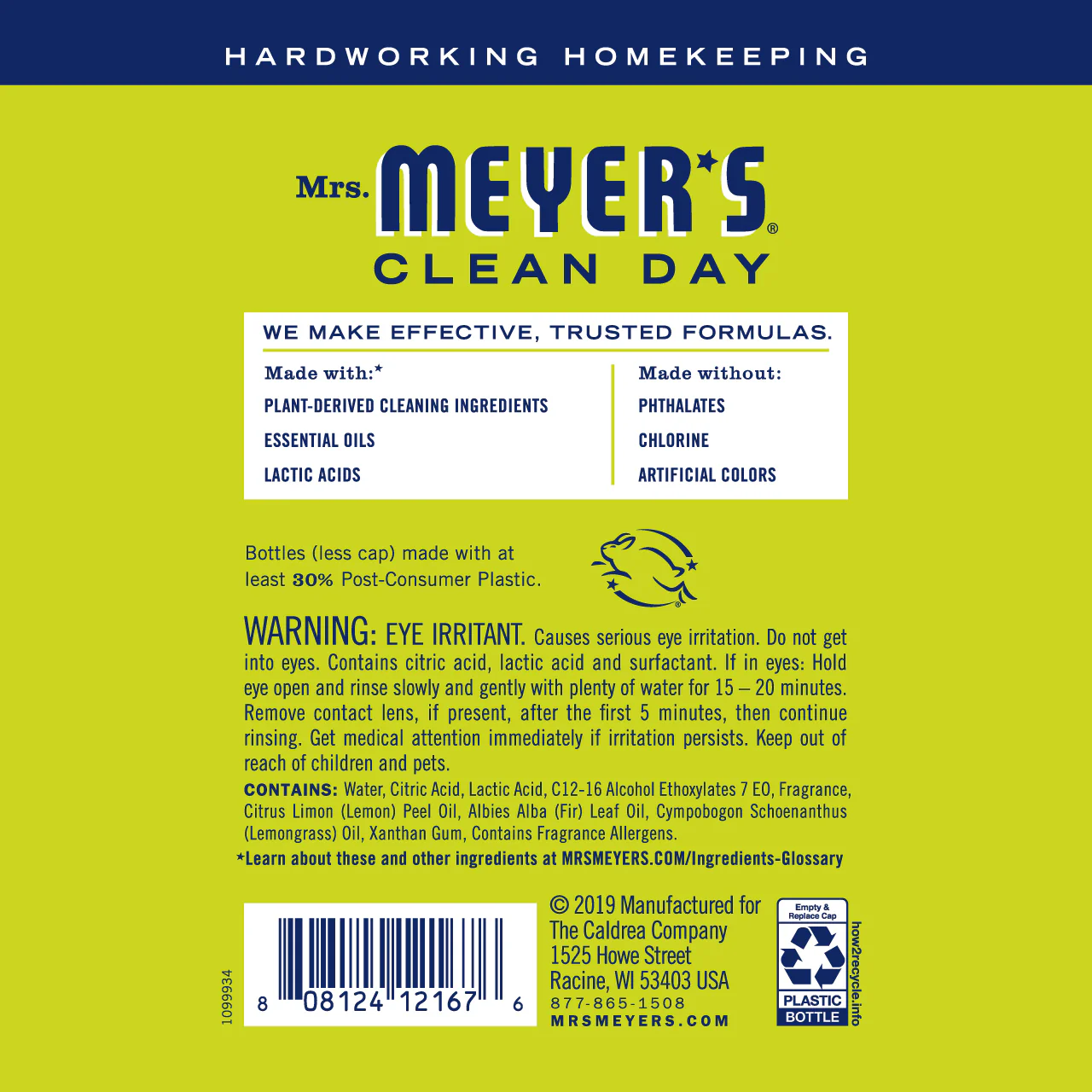 Mrs. Meyer's Lemon Verbena Toilet Bowl Cleaner – 24oz - Image 2