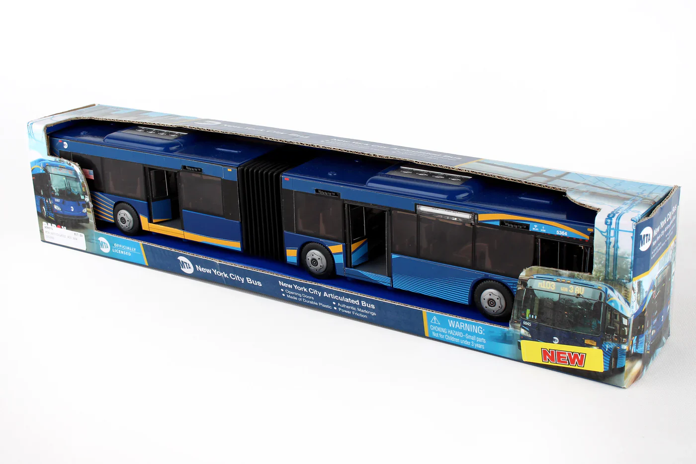 MTA New York City Articulated Bus Toy – 16" - Image 2