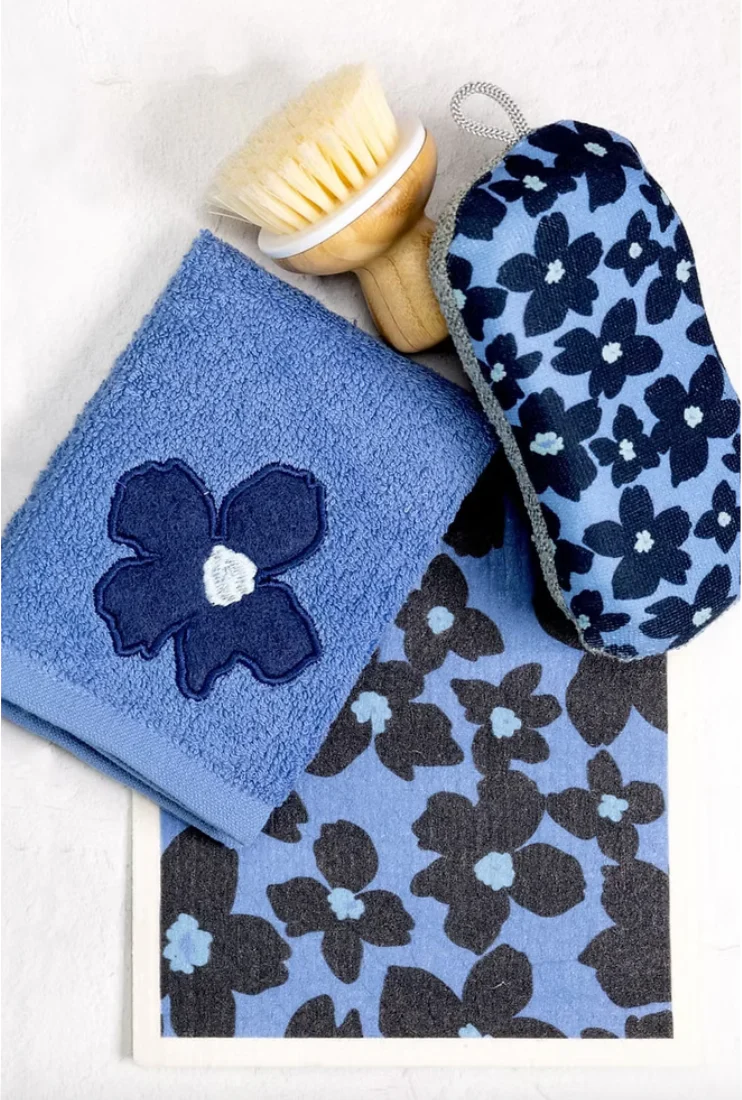 MU Kitchen Scrubsy Cloth – Periwinkle Floral - Image 2