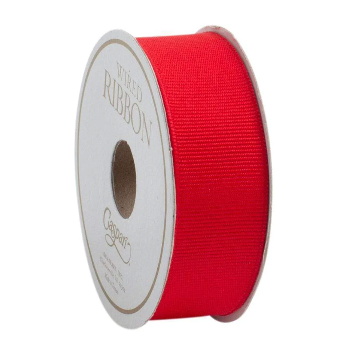 Narrow Red Grosgrain Ribbon - 1"w x 8 Yard Spool - Image 2