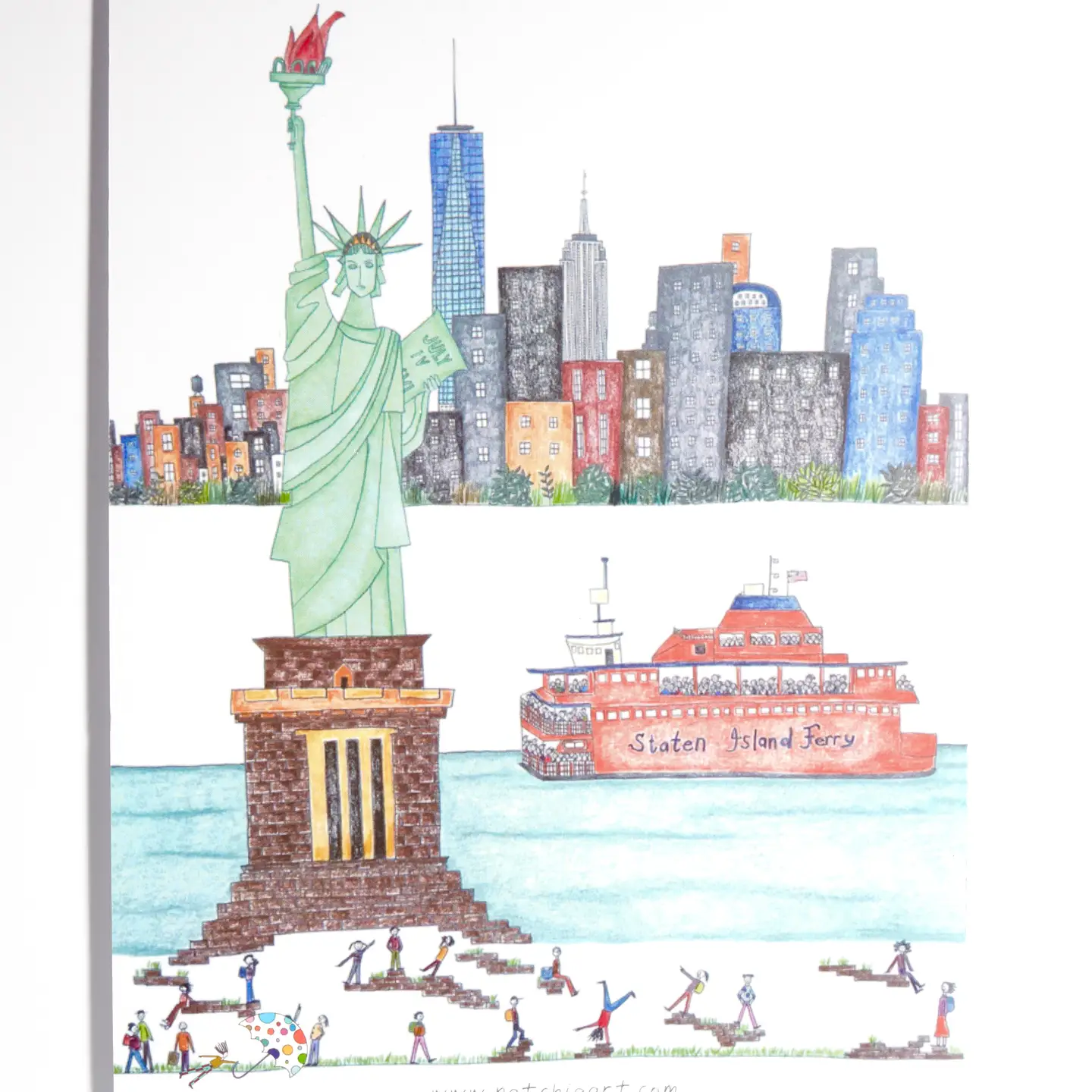 Natchie Medium Notebook – The Statue of Liberty – 5.8" x 8.3"