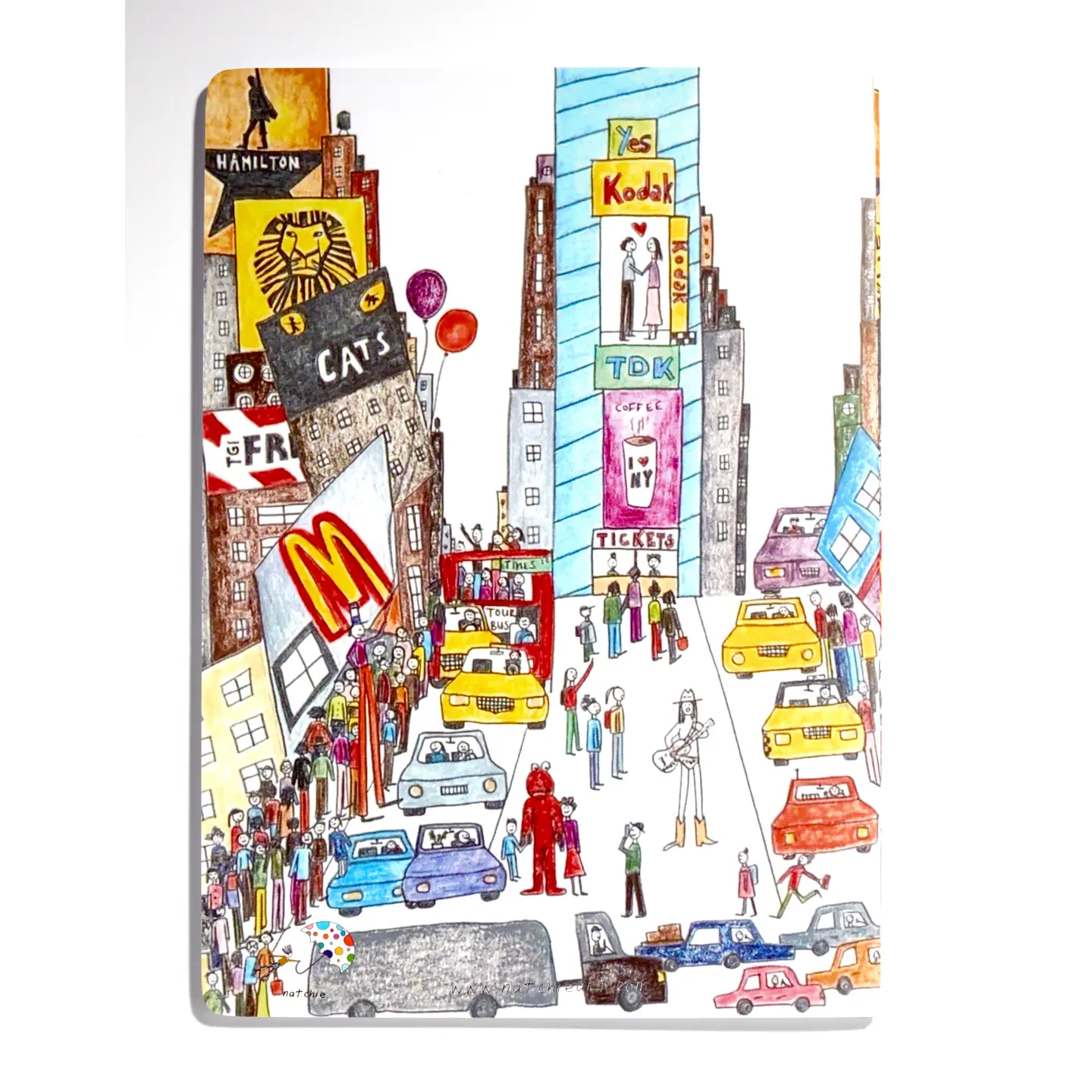 Natchie Small Notebook – Times Square – 3.5 x 5