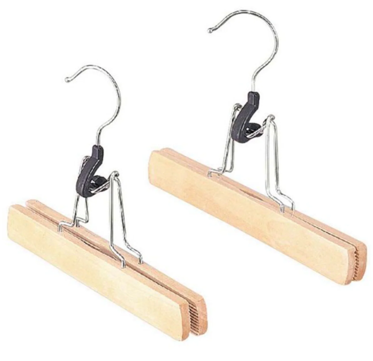 Natural Wood Clamp Slack Hangers – Set of Two - Image 2