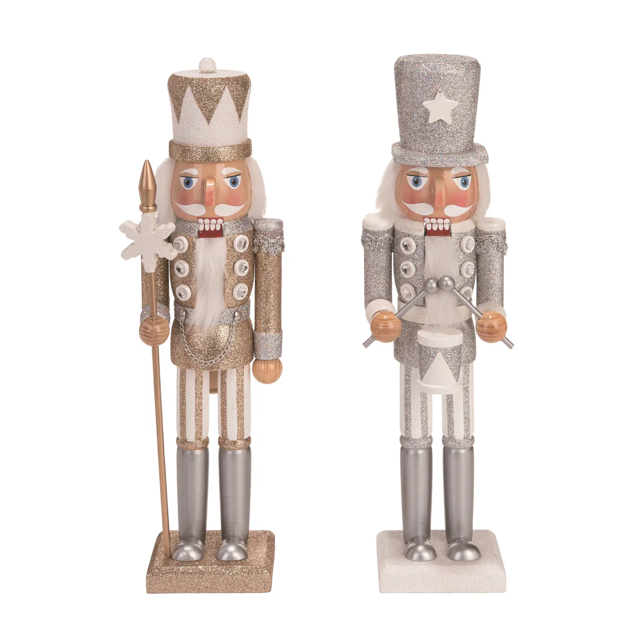 Natural Wood Whimsical Nutcracker Figurines – Assorted – Each Sold Separately - Image 2