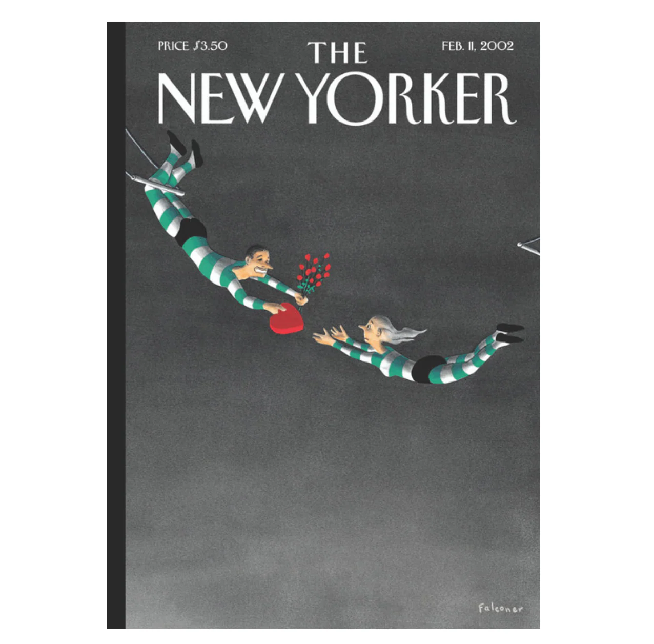 New Yorker Cover Note Card Valentine's - Falling In Love Again