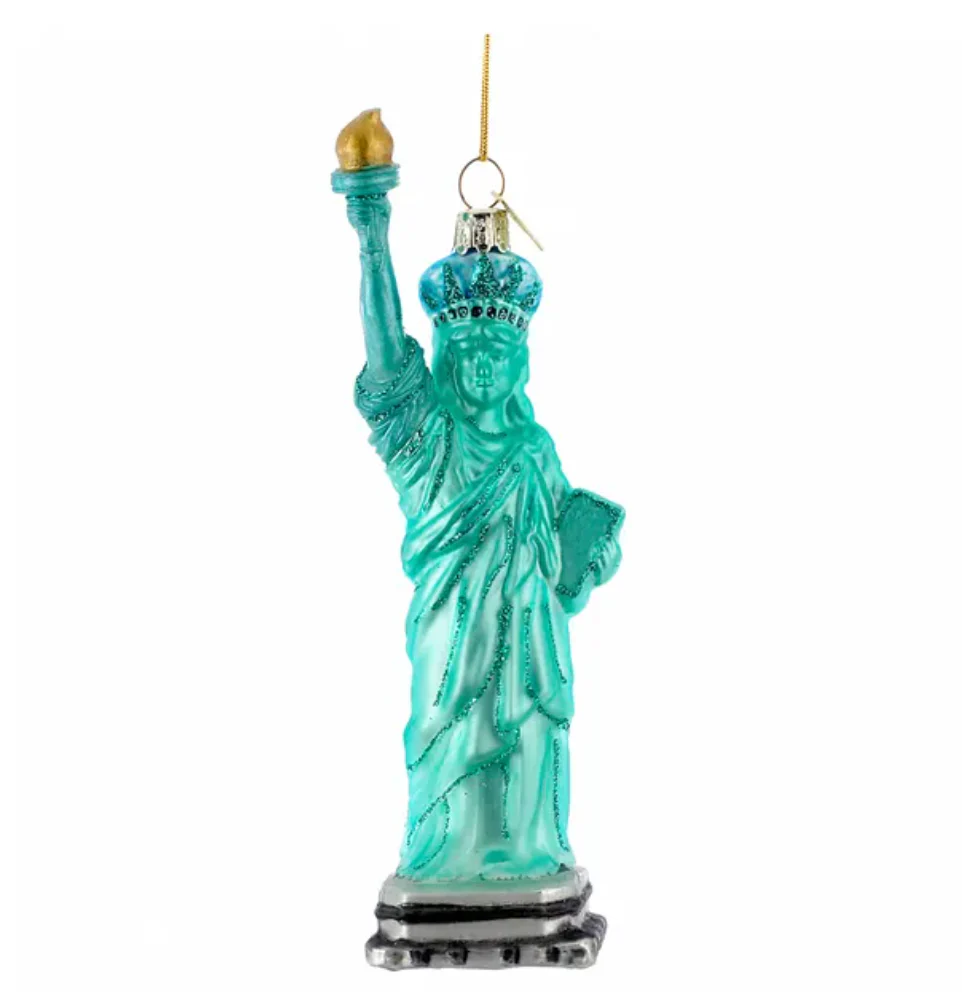 Noble Gems New York City Statue Of Liberty Glass Ornament