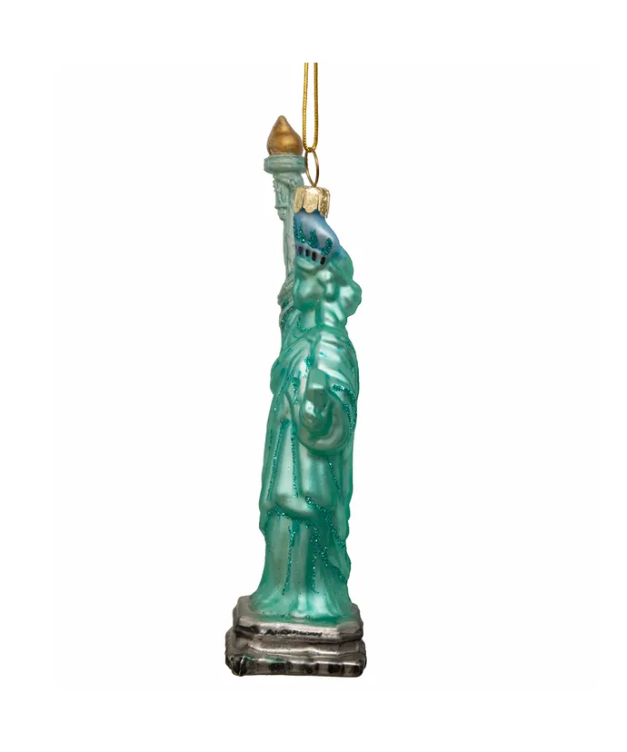 Noble Gems New York City Statue Of Liberty Glass Ornament - Image 2