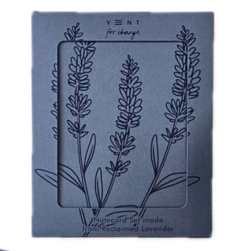 Vent For Change Notecard Made from Reclaimed Lavender – Set of 10
