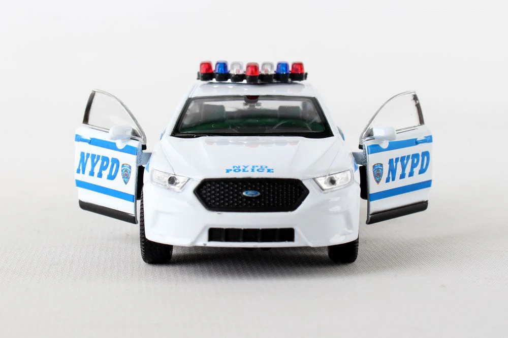 NYPD Small Pullback Ford Interceptor Police Car – 4.25" x 1.5" - Image 2