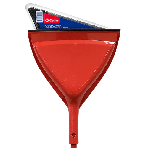 O-Cedar PowerCorner Angle Broom with Dust Pan – 12 in Sweep Face – 55" - LOCAL UPPER EAST SIDE DELIVERY ONLY - Image 2