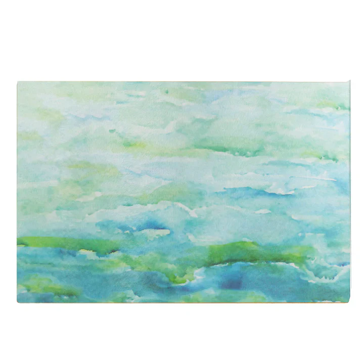 Ocean Tempered Glass Charcuterie Board – 12" x 8"