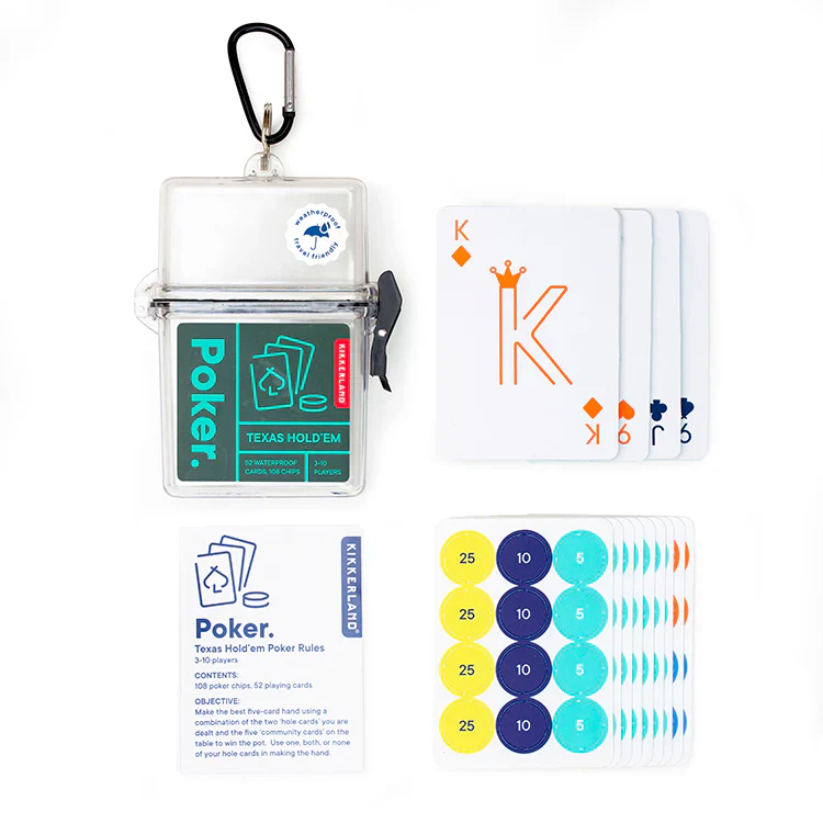 On The Go Waterproof Classic Poker Card Game