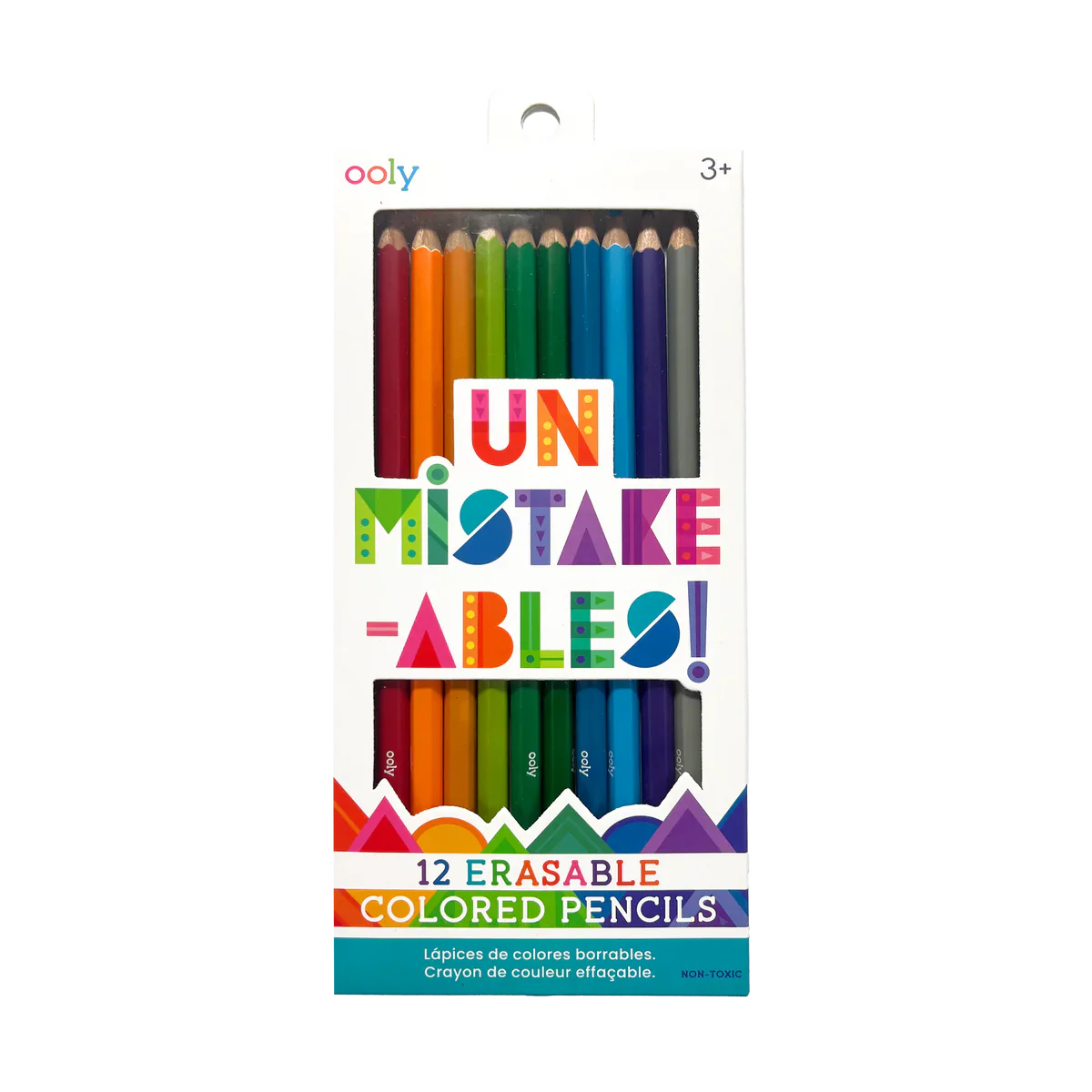 Ooly Un-Mistakeables! Erasable Colored Pencils - Set of 12