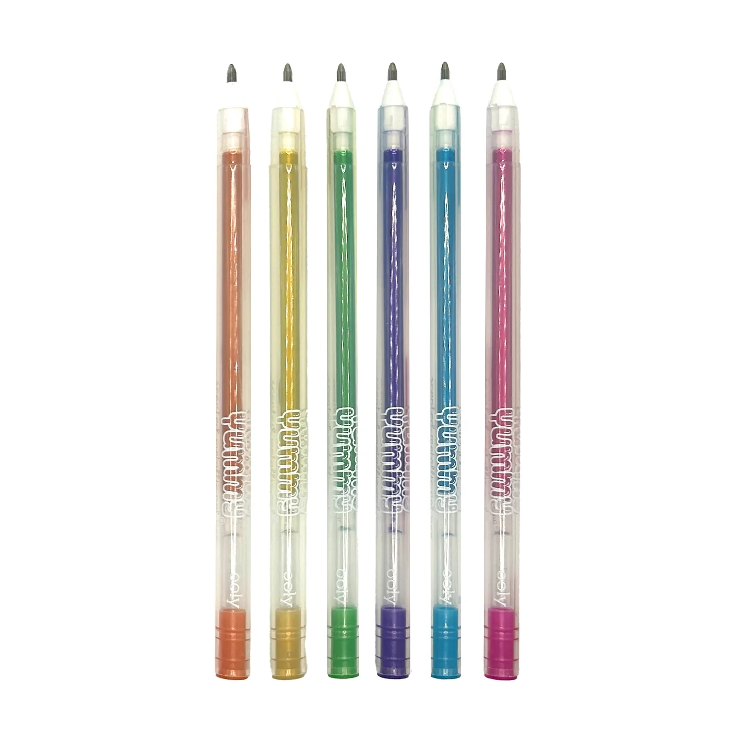 Ooly Yummy Yummy Fruit Scented Gel Pens - Metallic – Set of 6 - Image 4