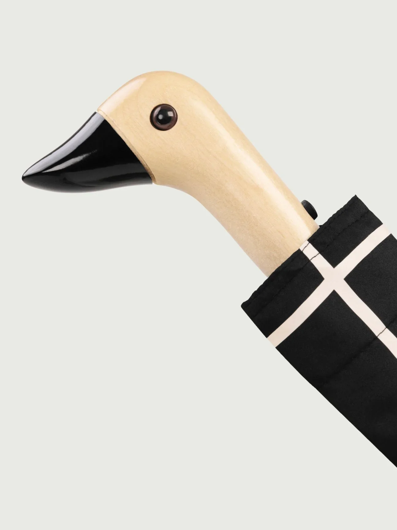Original Duckhead Auto-Open Eco-Friendly Umbrella – Black Grid - Image 3