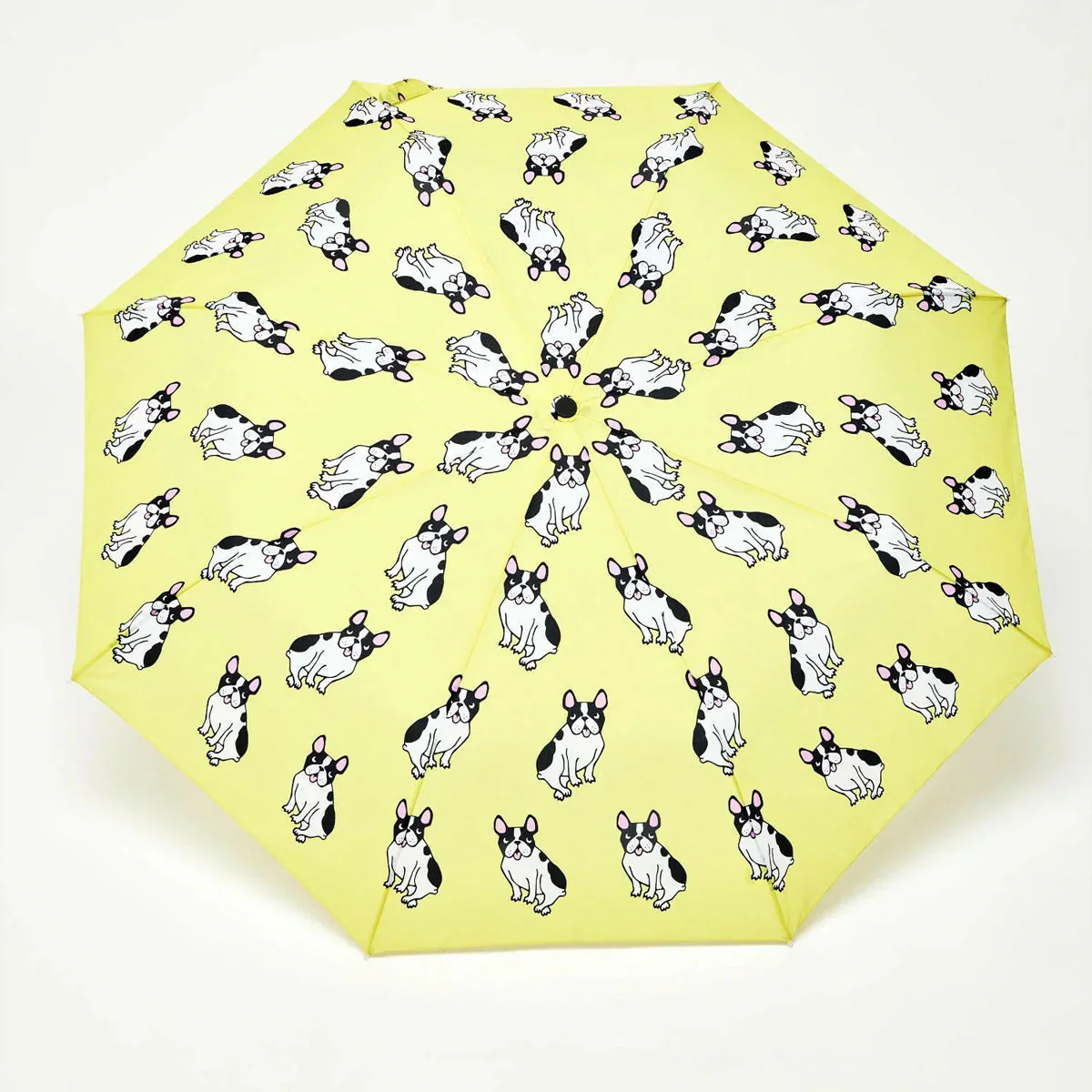 Original Duckhead Auto-Open Eco-Friendly Umbrella – French Bulldog Yellow - Image 3