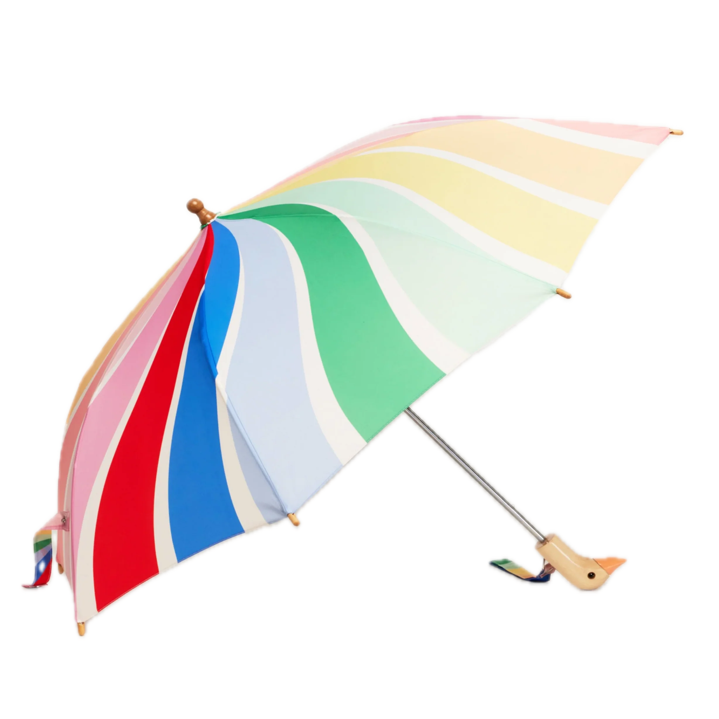 Original Duckhead Duckling x Meri Meri Umbrella For Kids – Rainbow Stripes - Image 2