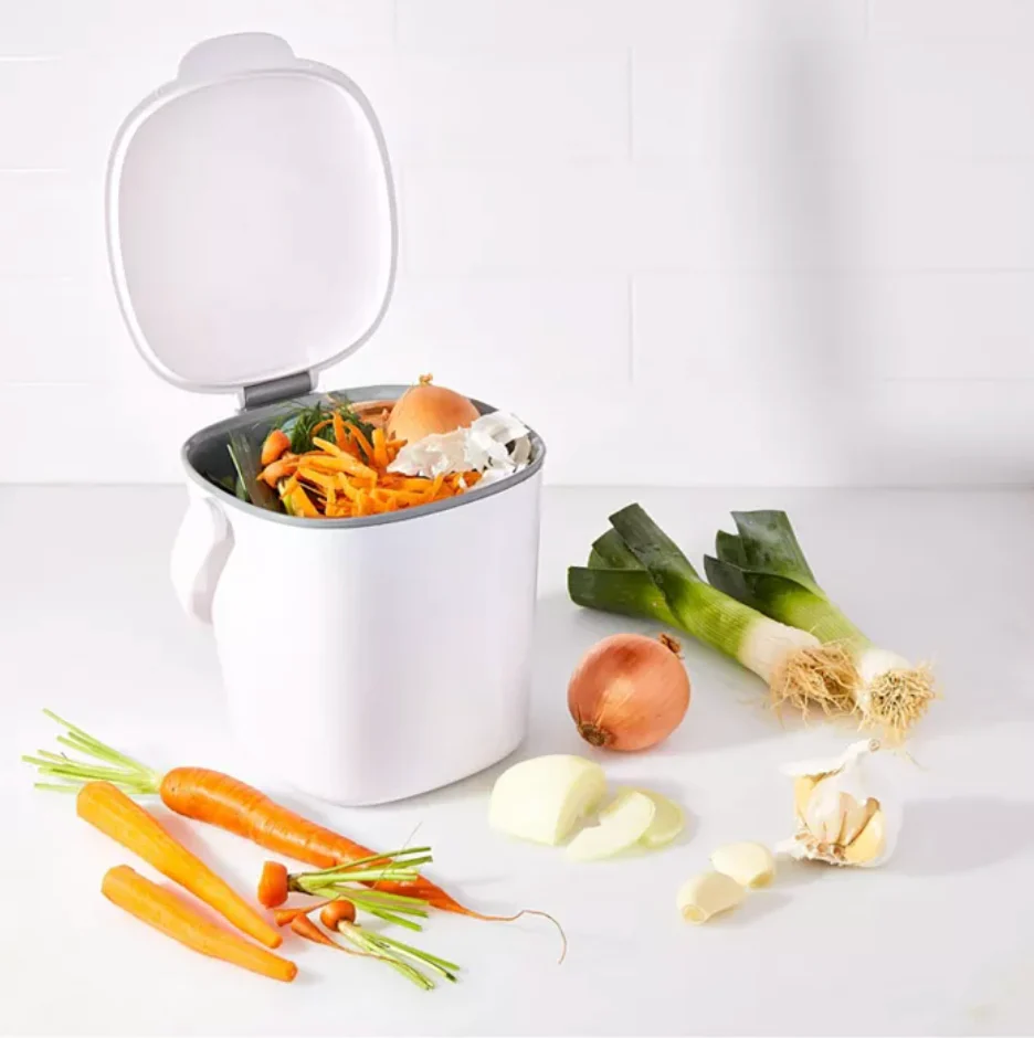 OXO Easy Clean Compost Bin β 0.75 Gallon β White - Image 4