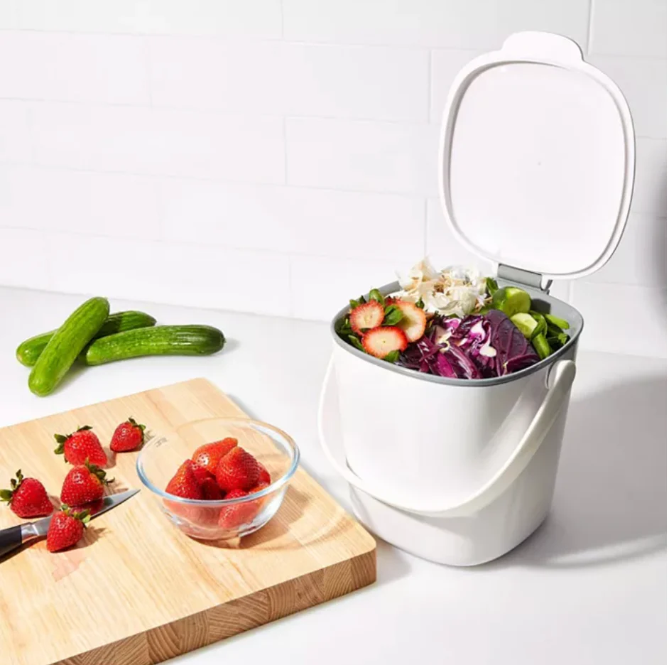 OXO Easy Clean Compost Bin β 0.75 Gallon β White - Image 5