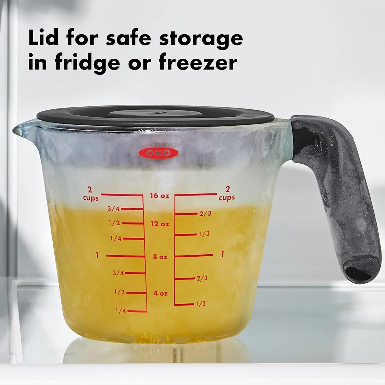 OXO Glass Measuring Cup With Lid- 2 Cup - Image 4
