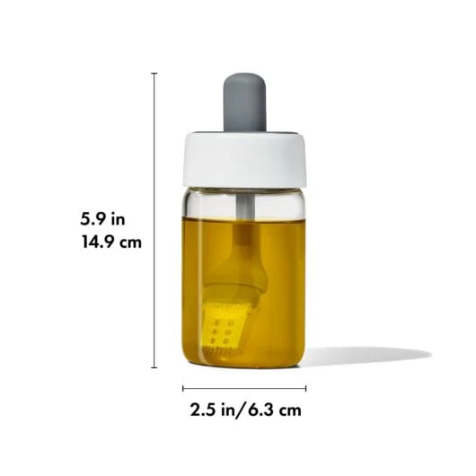 OXO Glass Oil Bottle & Silicone Brush Set - Image 2