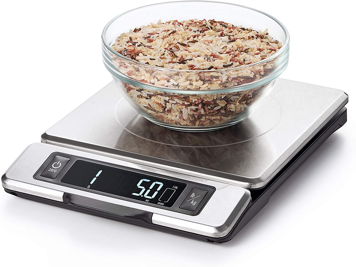OXO Good Grips 11-Pound Stainless Steel Food Scale with Pull-Out Display - Image 5
