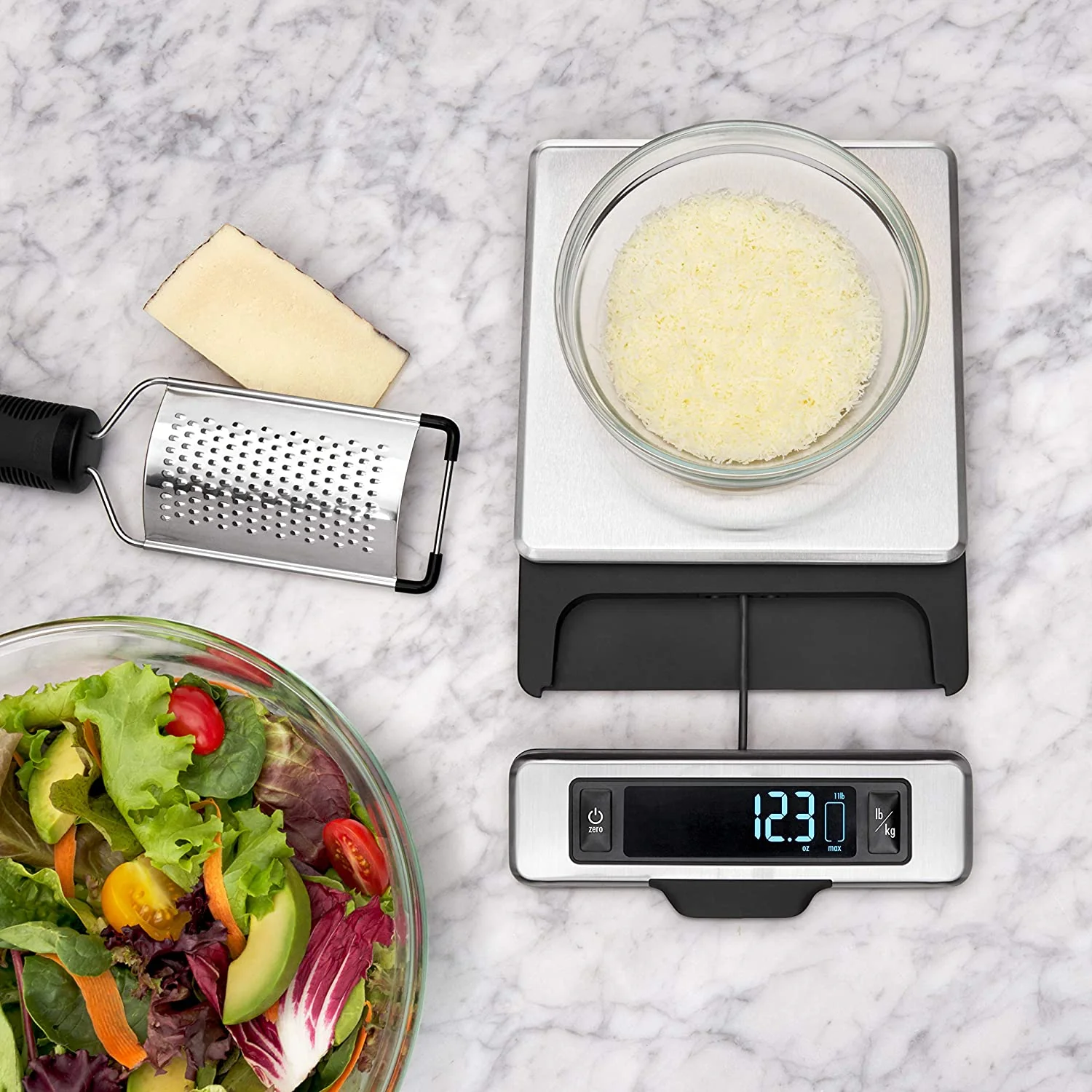 OXO Good Grips 11-Pound Stainless Steel Food Scale with Pull-Out Display - Image 7