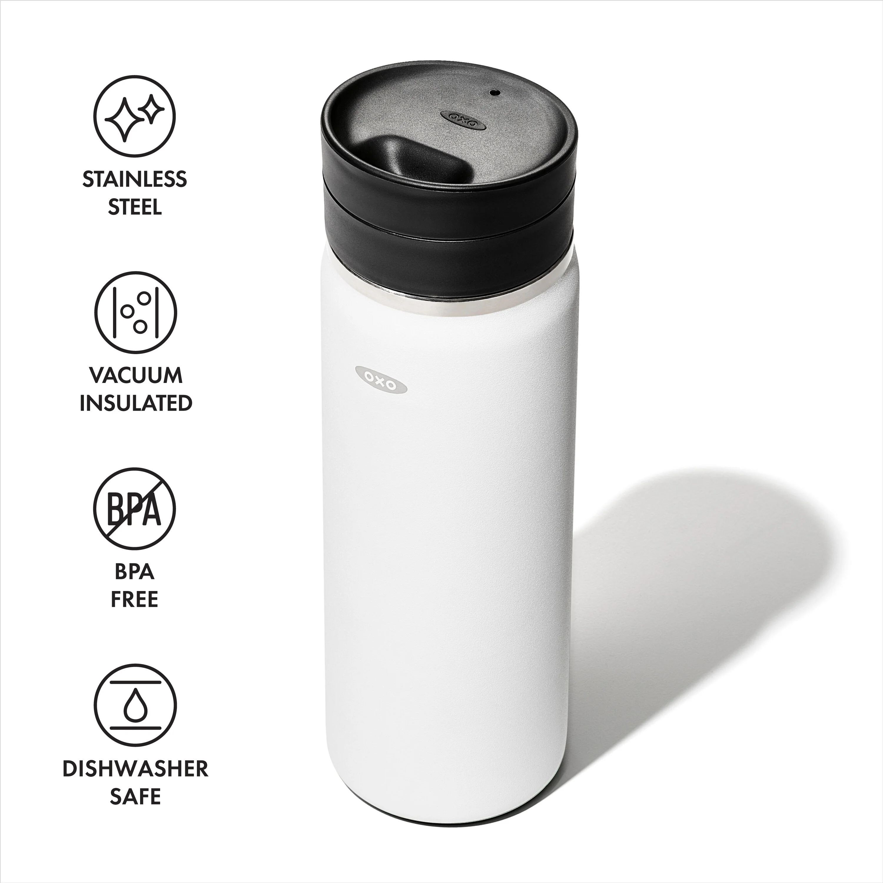 OXO Good Grips 16 oz. Thermal Mug with SimplyClean Lid – White - Image 4