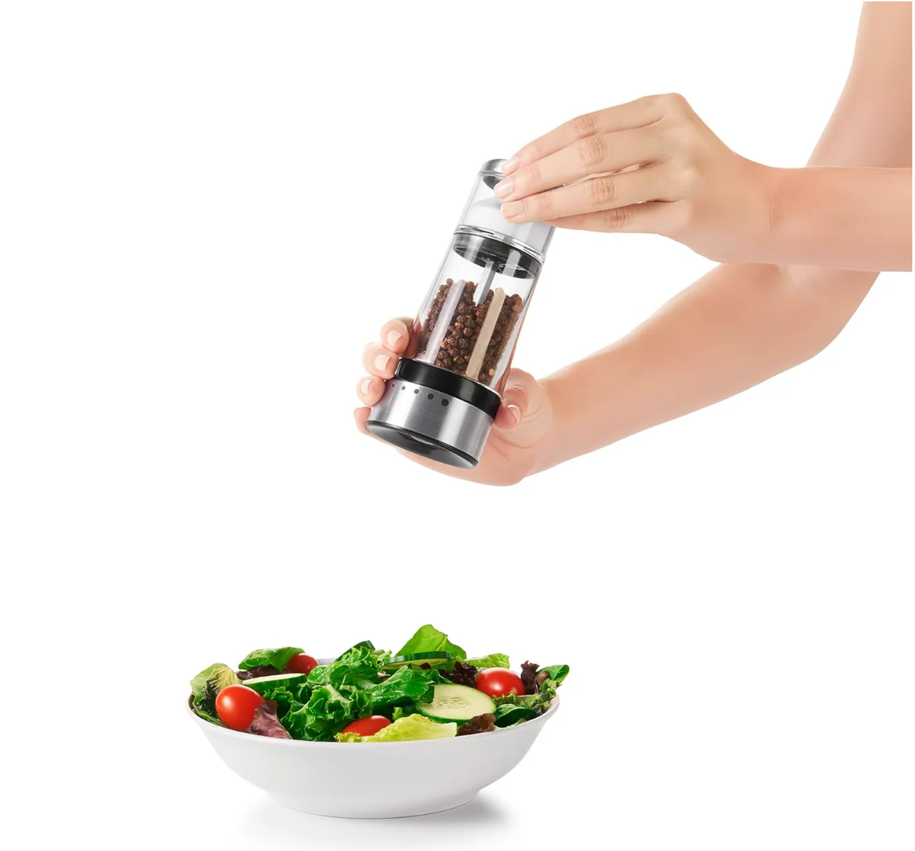 OXO Good Grips 2-in-1 Salt Shaker & Pepper Grinder - Image 4