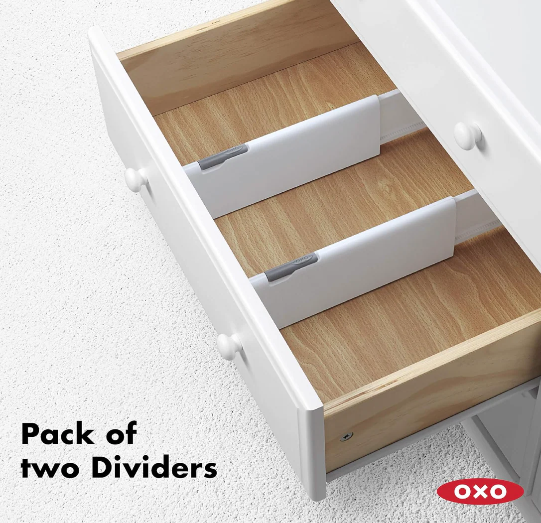 OXO Good Grips Expandable Dresser Drawer Divider - 2 Pack - Image 5