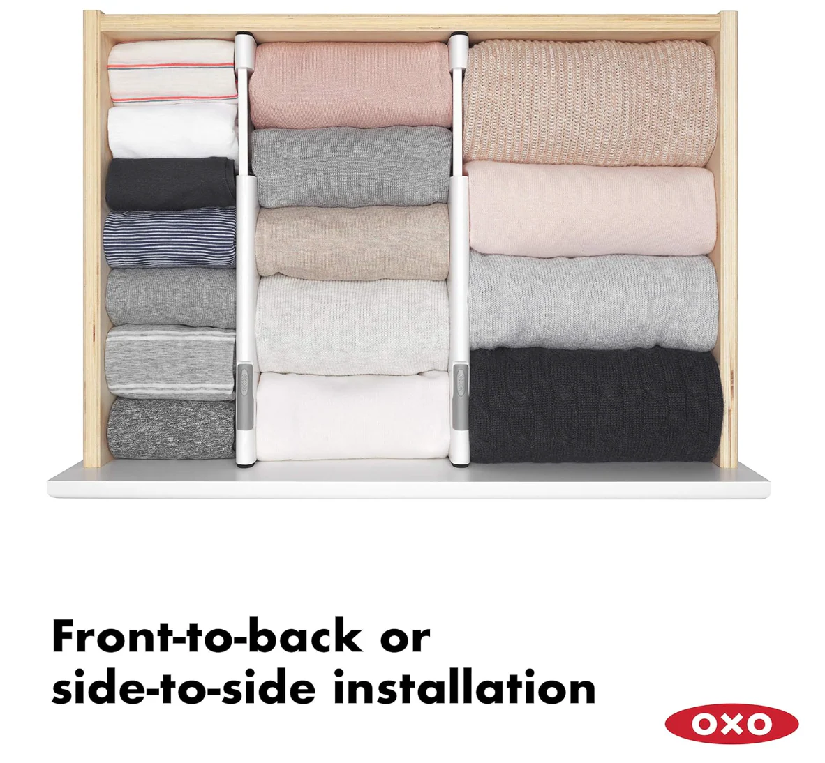OXO Good Grips Expandable Dresser Drawer Divider - 2 Pack - Image 7