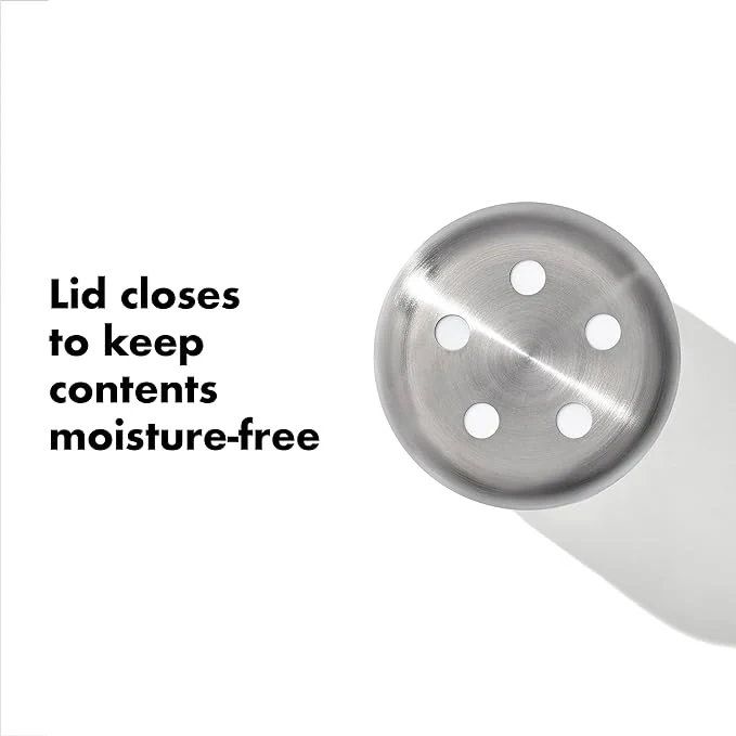 OXO Good Grips Glass Adjustable Salt & Pepper Shaker Set – 3.5 oz Each - Image 2