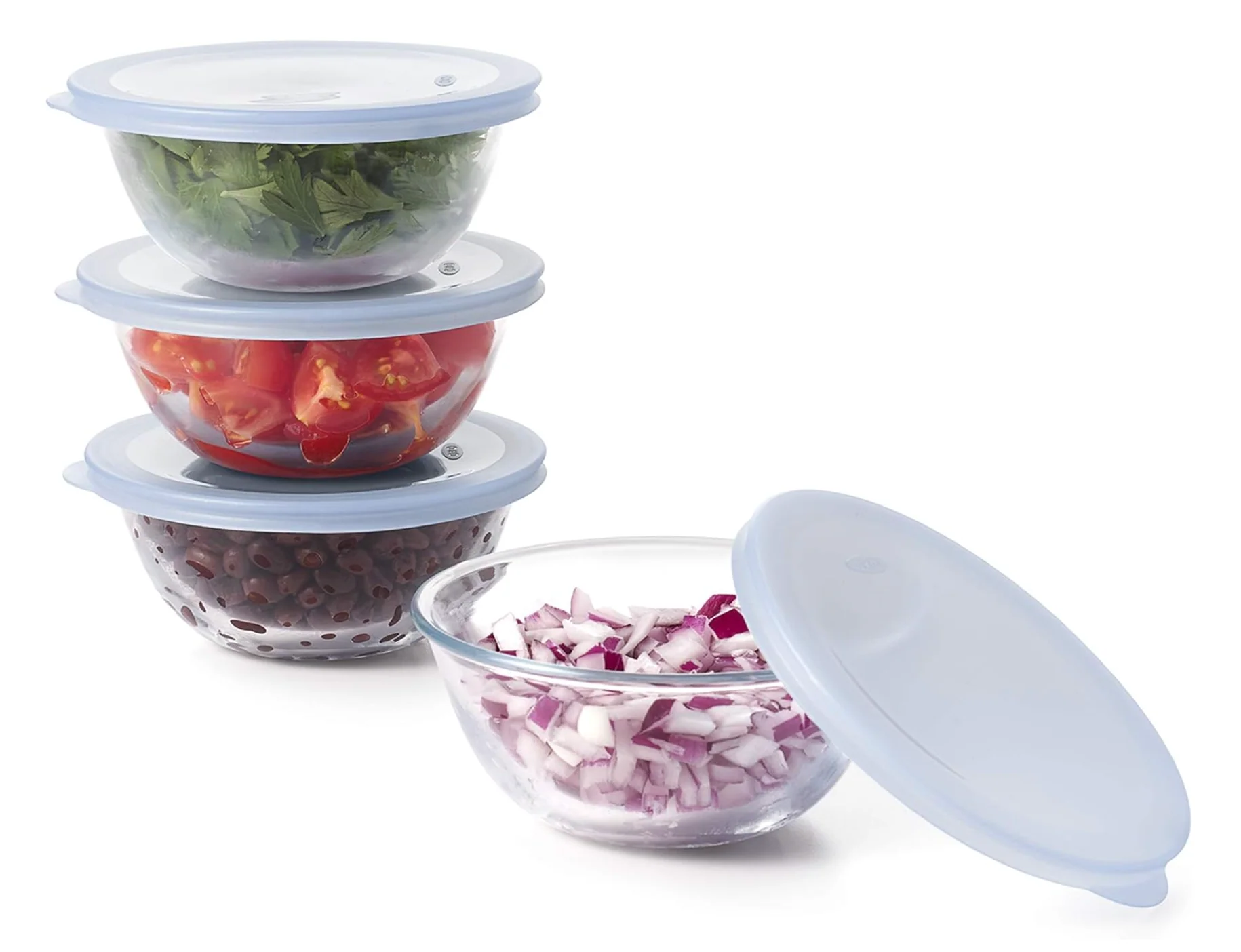OXO Good Grips Glass Prep Bowl Set – 8-Piece Set - Image 3