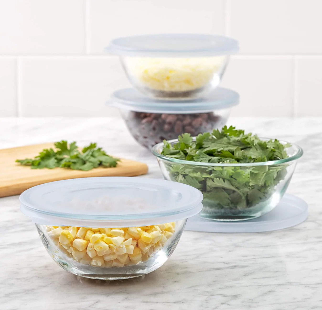 OXO Good Grips Glass Prep Bowl Set – 8-Piece Set - Image 4