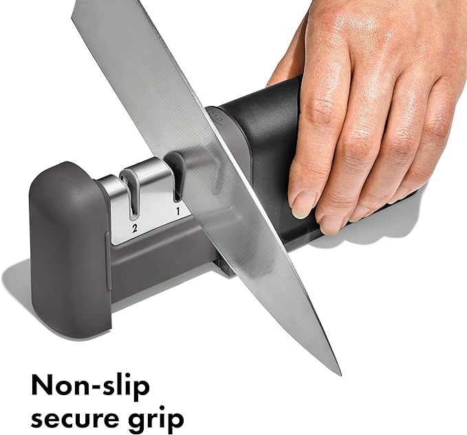 OXO Good Grips Non-Slip Knife Sharpener with Sliding Handle - Image 3