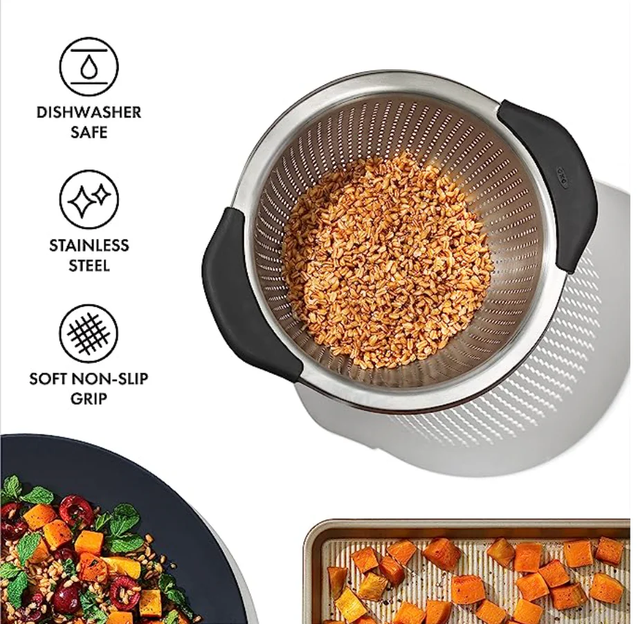 OXO Good Grips Stainless Steel 3 qt./ 2.8L Colander - Image 5