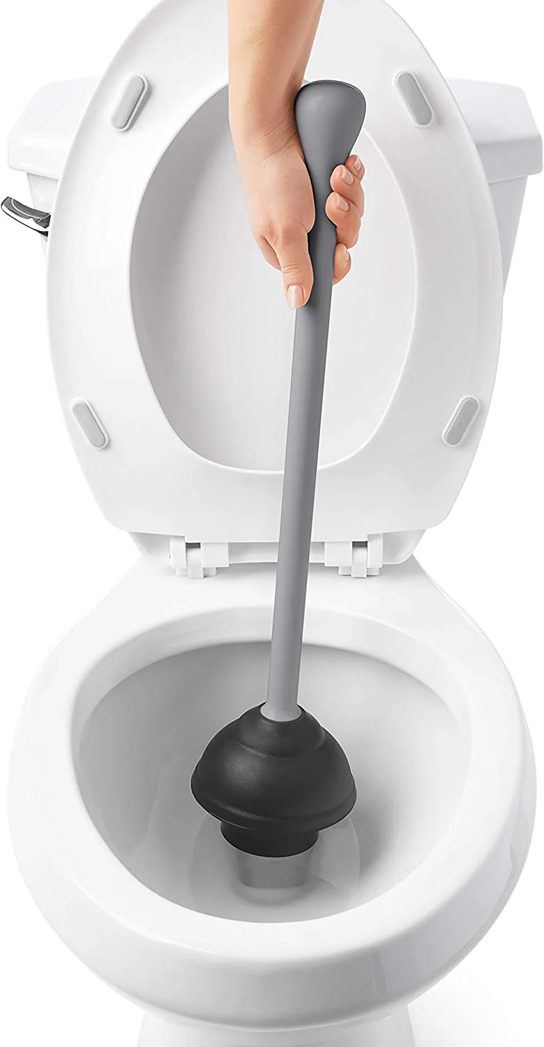 OXO Good Grips Toilet Plunger with Holder - Gray - Image 3
