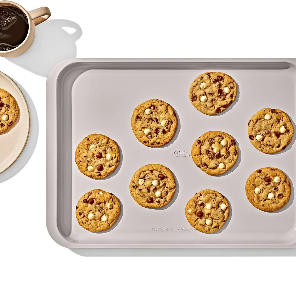 Oxo Non-Stick Pro Ceramic Coated Metal Half Sheet Pan - 13.4" x 19" – Biscuit - Image 6