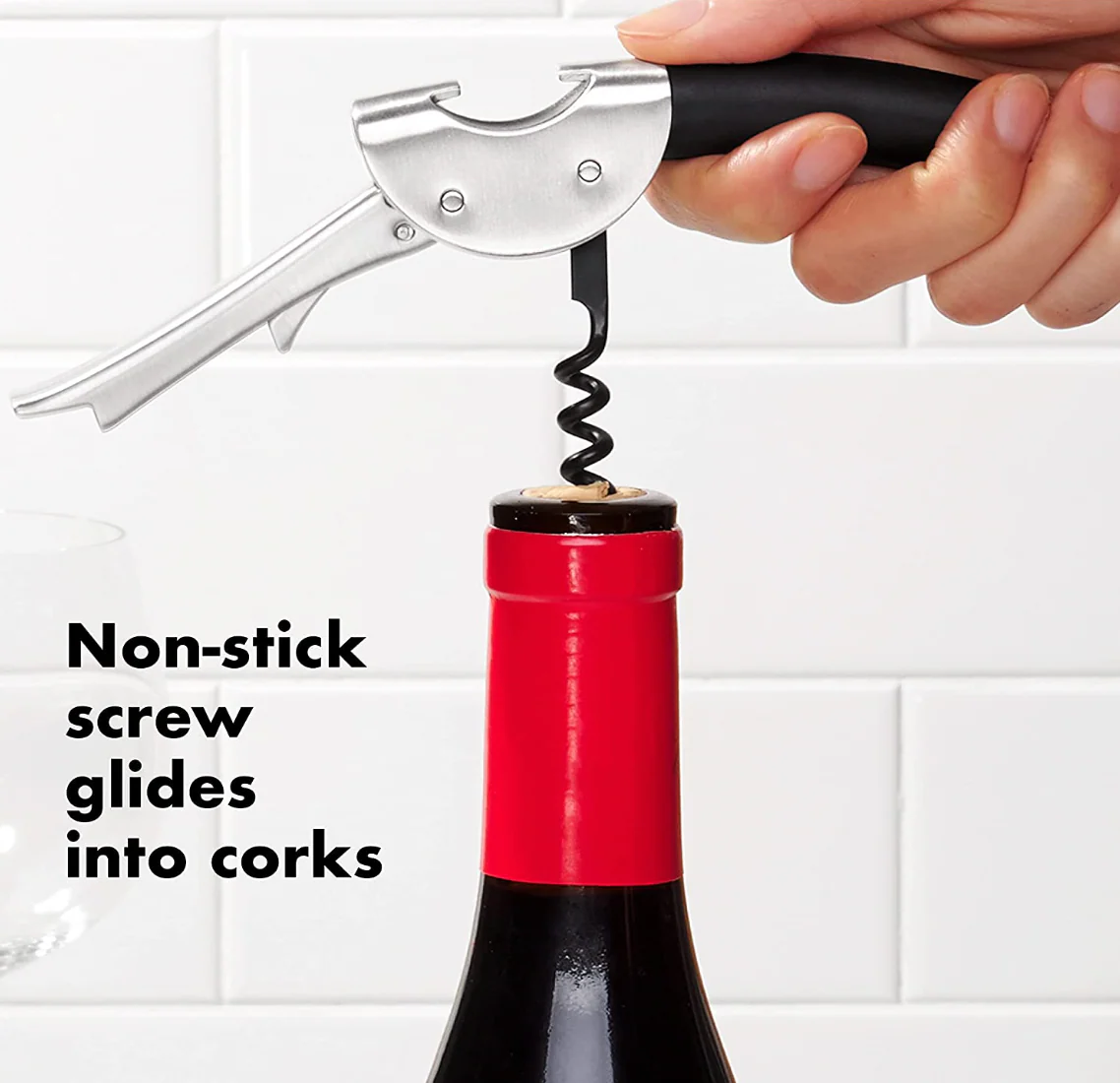 OXO Steel Double Lever Waiter's Corkscrew - Image 7