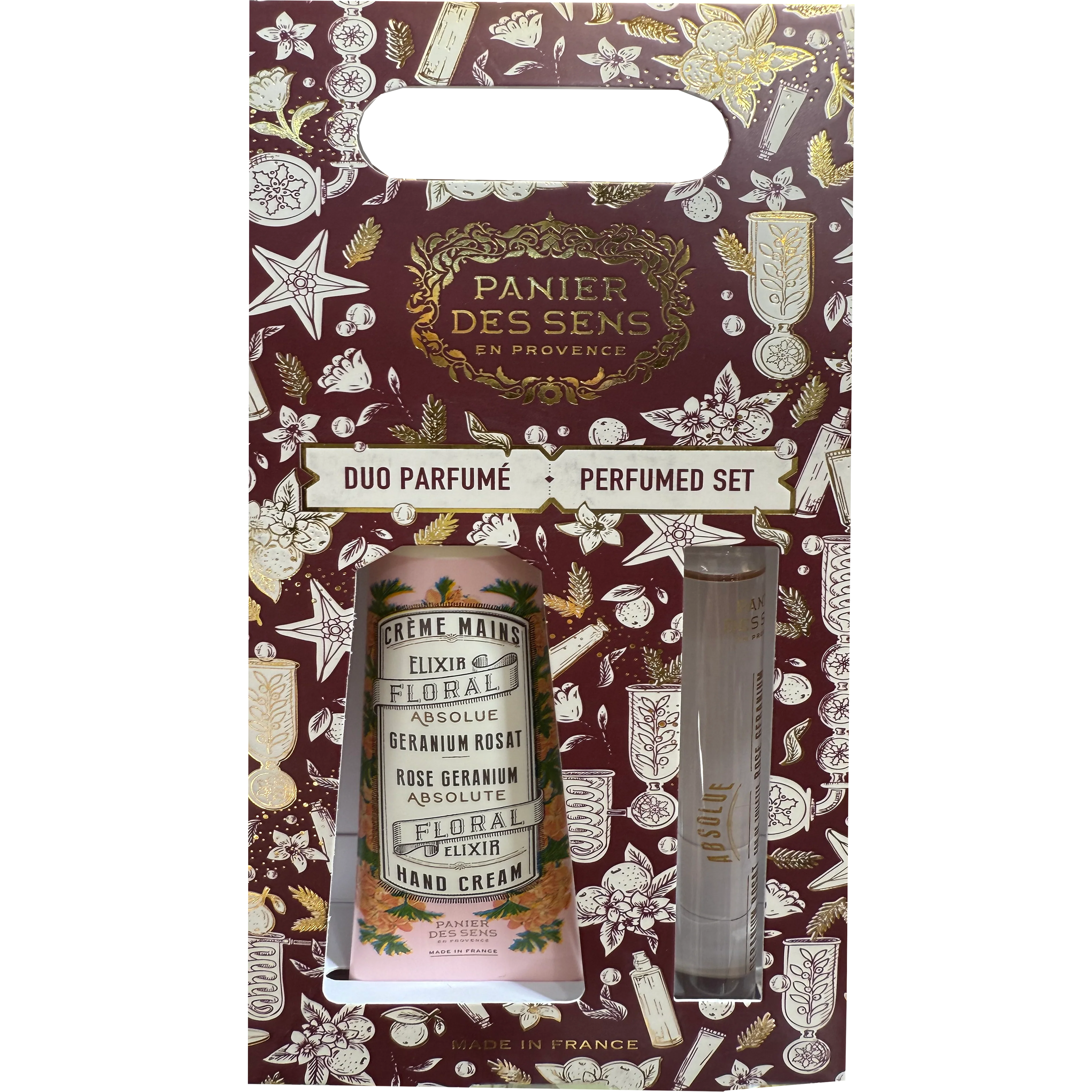 Panier Des Sens Hand-Cream & Parfumed Duo Gift Set – Rose Geranium