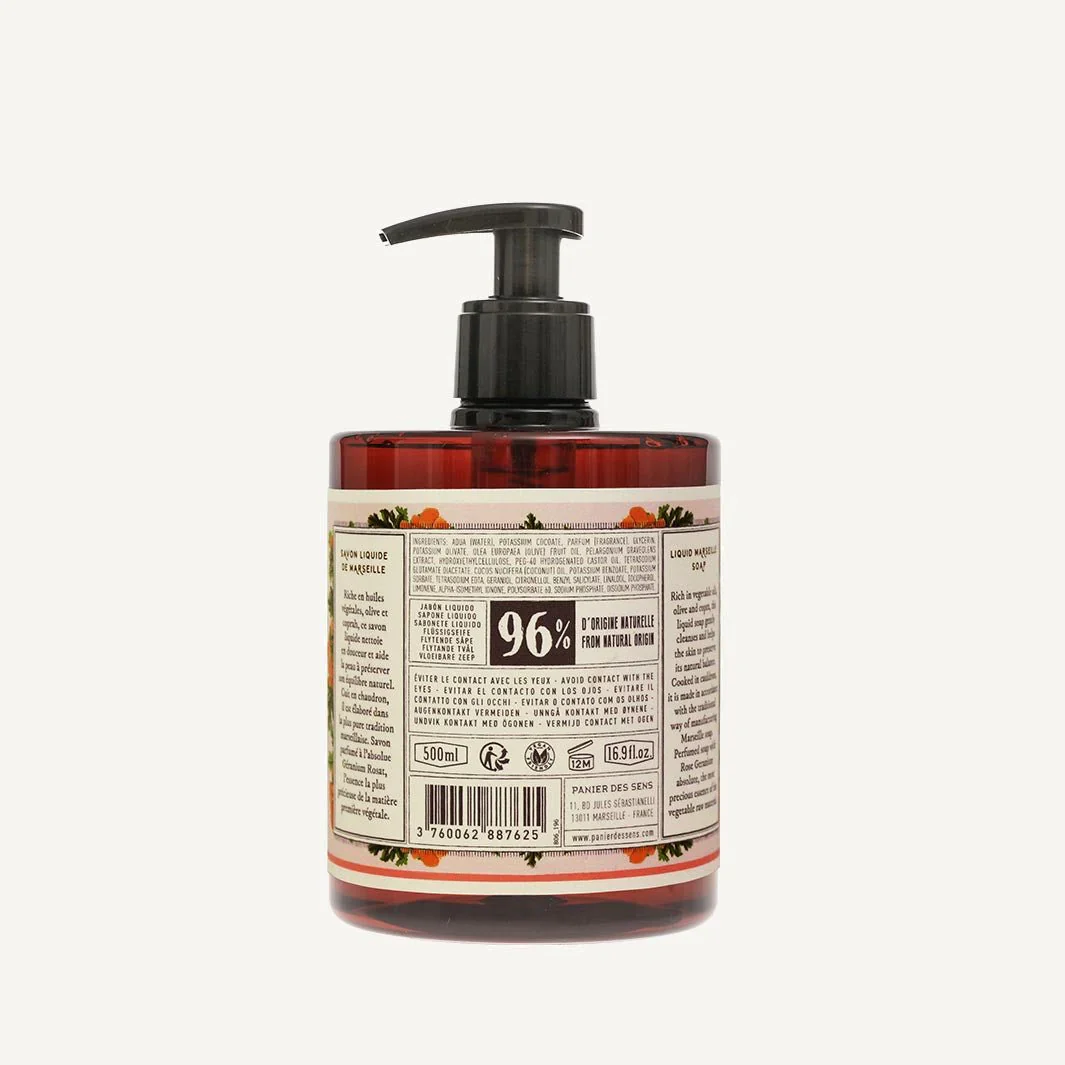 Panier Des Sens Liquid Marseille Soap โ Rose Geranium Savon - 16.9oz. - Image 2