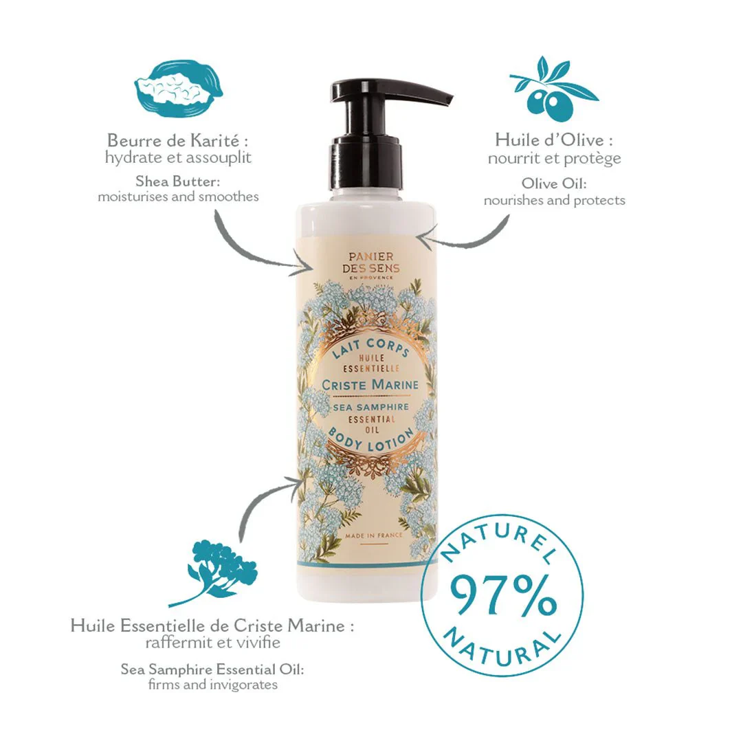 Panier Des Sens Shea Butter Body Lotion – Stimulating Sea Samphire - 8.5oz - Image 2
