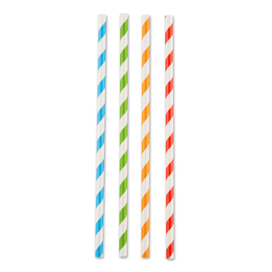 Paper Drinking Straws – Stripe – 100ct