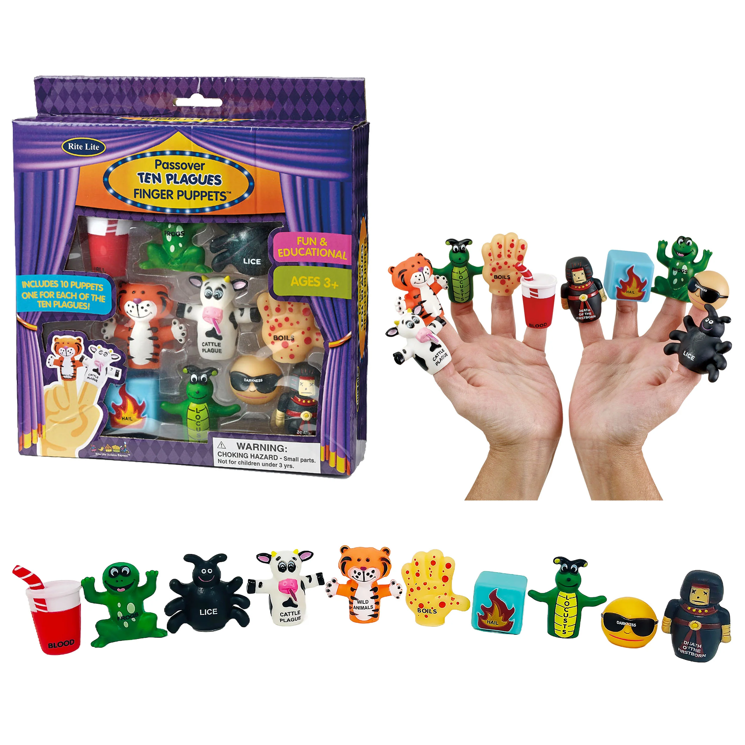 Passover 10 Plague Finger Puppets - Image 2