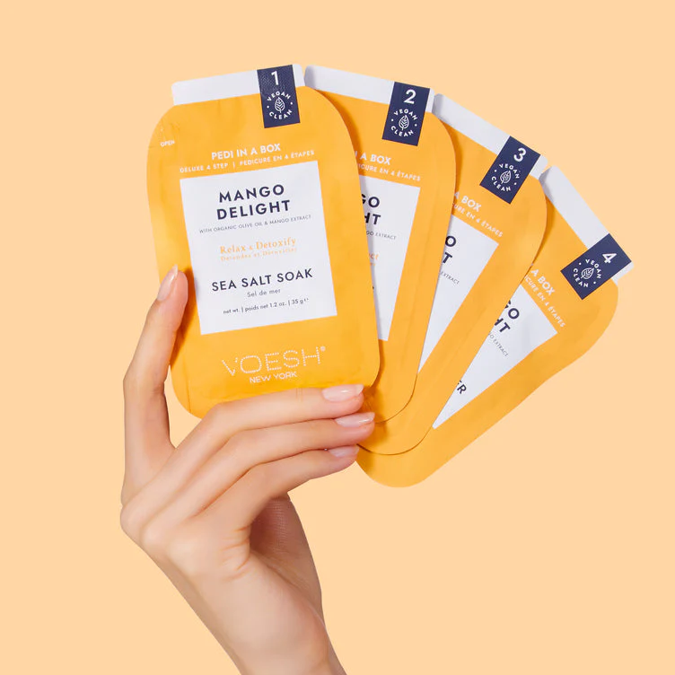 Voesh Pedi Moments Revitalizing At-Home Pedicure Kit – Mango Delight - Image 3