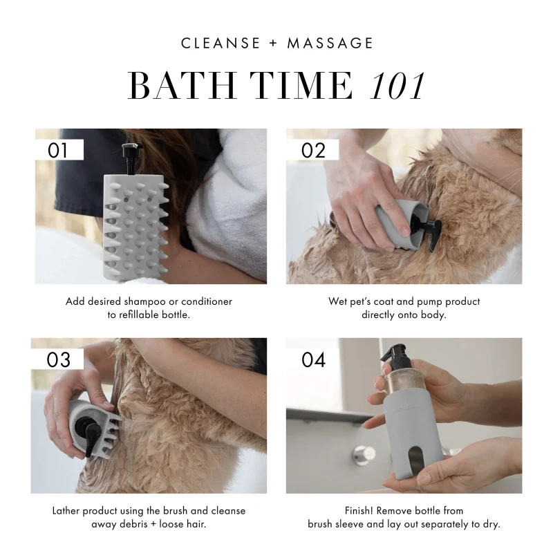 Pet 2-In-1 Shampoo-Dispensing Bath Brush - Image 5