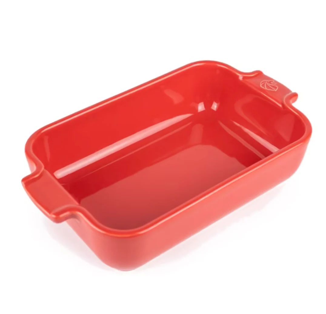 Peugeot Appolia Petite Rectangular Ceramic Baking Dish With Handles โ 8.5" โ Red