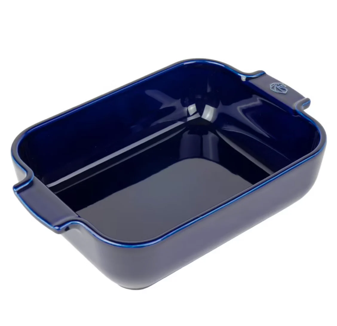 Peugeot Appolia Rectangular Ceramic Baking Dish With Handles โ 12.5" โ Blue