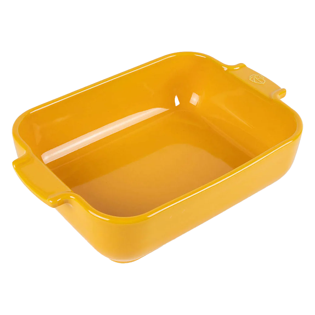 Peugeot Appolia Rectangular Ceramic Casserole Baking Dish – 16" – Yellow Saffron
